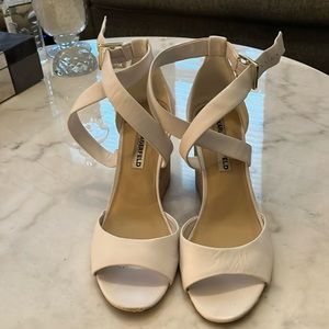 Karl Lagerfield peep toe wedge
